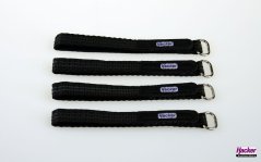 Suchý zip s přezkou 10x200 mm, pogumovaný, 4 kusy