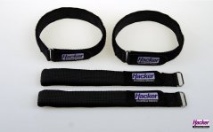 Suchý zip s přezkou 25x400 mm, pogumovaný, 4 kusy