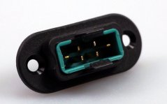 Příruba konektoru MPX6, s pojistkou, 5 ks
