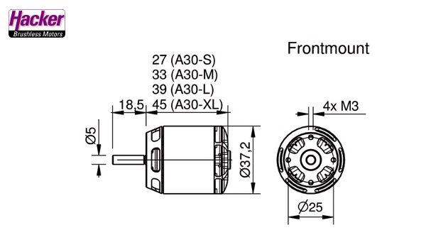 Antriebssatz A30-12 L V4 kv1000 + KAVAN PRO-60SB