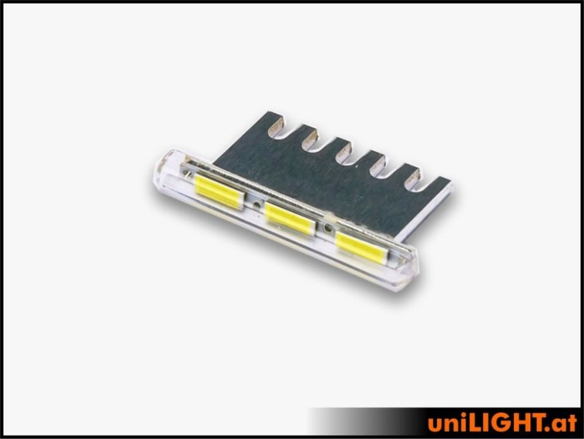 3mm BAR zábleskové světlo, 22Wx3, 12V, bílá - Barva: Bílá