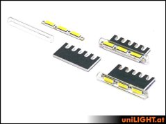 3mm BAR zábleskové světlo, 22Wx3, 12V, bílá