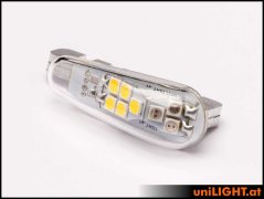 12mm DUAL poziční a zábleskové světlo, 10Wx2, krátké