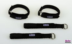 Suchý zip s přezkou 10x150 mm, pogumovaný, 4 kusy